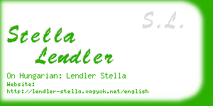 stella lendler business card